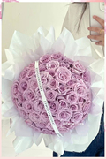 海洋之歌紫色玫瑰混搭花束鲜花速递同城配送厦门佛山广州深圳