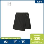 itmurua女装裙裤短裤，休闲夏季时尚简约围裹叠层设计3207005k
