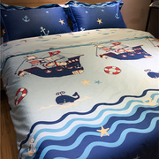 纯棉儿童床上用品四件套全棉男孩，男童卡通床品床单被套1.2m1.5米