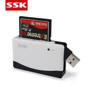 飚王（SSK）高速USB3.0多合一读卡器SD卡手机电脑双接口读卡器TF