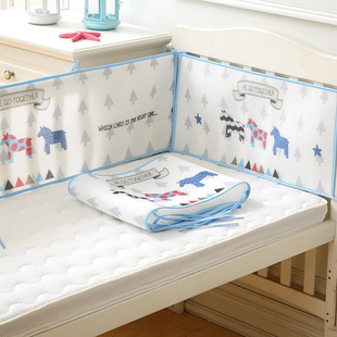 透气婴儿宝宝儿童床围夏季防撞拼接软包品布围栏网用品挡可垫枕头