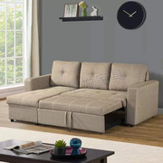 现代布艺沙发床免洗可折叠两用小户型客厅贵妃，储物多功能转角沙发