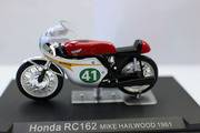 外贸124合金摩托车，hondaa本田rc162摩托，赛车电单车老式机车模型