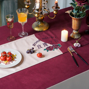 左咸敦道法式浪漫法式玫瑰桌布餐桌布桌垫装饰布艺餐台布茶几桌布