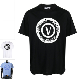 Versace/范思哲VJ 男士潮牌时尚休闲圆领短袖T恤 76GAHT06 CJ00T
