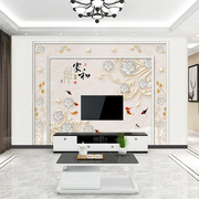 内外框电视背景墙壁画家用现代简约壁纸，客厅墙布8d轻奢影视墙装饰