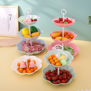 三层水果盘双层水果篮糖，果盘零食盘客厅干果盒，甜品架糖果盒火锅店