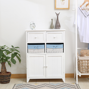 现代简约实木床头柜白色储物柜儿童柜小型收纳柜窄柜子夹缝抽屉柜