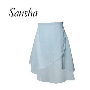 sansha 三沙芭蕾舞短裙练功裙 舞蹈纱裙一片式系带不规则雪纺裙