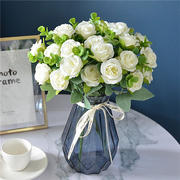 仿真金钱玫瑰把花欧式花环插花客厅餐厅吧台装饰拍摄道具场景布置