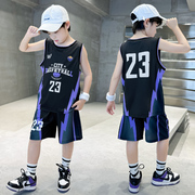 儿童篮球服运动套装小学生23号速干无袖球衣男童比赛训练背心队服