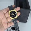 nixon尼克松男女手表，时尚方形简约黑金钢带中性石英腕表