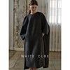 whitecube董洁同款极简设计感礼服羊绒羊毛呢大衣外套女两件套装