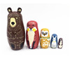 六一大促五层棕熊，俄罗斯套娃娃木制工艺玩具生日礼物