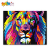 佳彩天颜 diy数字油彩画客厅手绘填色画装饰抽象油画彩绘动物狮子