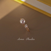 AMO天然珍珠纯银戒指小众设计高级食指戒2024年时尚个性手饰