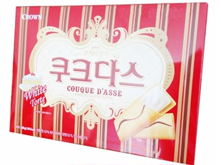 韩国饼干 crown 可拉奥奶油蛋卷 奶油蛋卷 奶油巧克力饼干288克