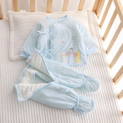 新生婴儿衣服和尚夹棉初生，宝宝保暖分体，秋冬季纯棉加厚套装棉衣