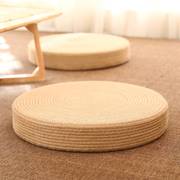 日式麻绳蒲团垫榻榻米垫子坐垫卧室，地上可坐地垫，家用打坐垫禅修垫