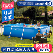 INTEX儿童充气游泳池加厚家用成D人大型家庭户外折叠戏水池超大号