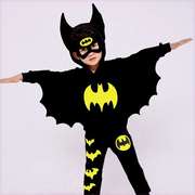 万圣节儿童蝙蝠侠服装，男孩秋装套装衣服幼儿园男童，角色扮演演出服