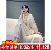 夏季连衣裙子雪纺春秋，2023气质法式高级新中式中国风纱料女装