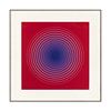 现代抽象艺术画 极简红色挂画 样板间装饰画线条工业风轻奢圆形