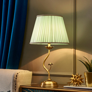 美式田园台灯卧室床头灯创意浪漫温馨欧式客厅书房全铜装饰儿童房
