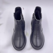 斯乃纳童鞋2021年冬年女童靴子儿童真皮马丁短靴加绒靴