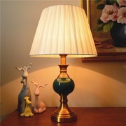 美式现代简约台灯床头柜陶瓷灯家用卧室温馨创意暖光北欧复古台灯