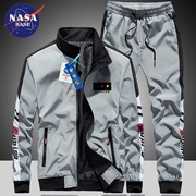 NASA联名春秋冬季休闲运动套装男士夹克外套学生潮流搭配一套衣服