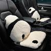 汽车坐垫仿兔毛可爱熊猫车载四季通用座垫，创意冬季保暖汽车座套