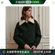 韩国直邮LOOKASTBLACK MERINOA WOOL JACKET黑色羊毛夹克短外套