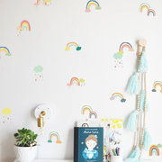 创意网红卧室布置ins装饰水彩彩虹墙贴幼儿园儿童，房可移除墙贴画