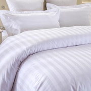布草酒店床上用四件套白色床单被罩馆民宿专用加厚加密款