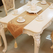 欧式餐桌垫椅垫布艺四季通用西餐桌旗桌布，餐桌椅背套装座垫