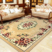地毯客厅茶几毯欧式卧室满铺人工雕花地垫，床边毯沙发加厚免洗家用