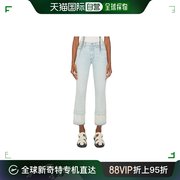 香港直邮潮奢motherdenim女士中腰牛仔长裤