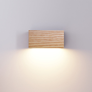 实木壁灯长方形白蜡木极简风格原木色，卧室床头客厅玄关过道壁灯
