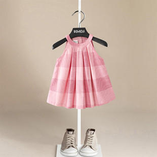 童装女童纯棉连衣裙夏装，儿童粉色公主，裙宝宝吊带裙可爱小女孩裙子