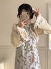 新中式国风高级感中长款修身无袖连衣裙内搭白色衬衫两件套装