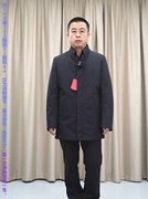 兔毛胆中长款尼克服男 普洛克24冬 黑色商务休闲水貂领皮草