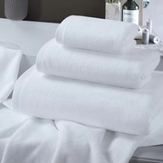 酒店专用毛巾纯棉白色定制五星级全棉，加厚白宾馆(白宾馆)吸水不掉毛小方巾