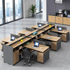 l型职员办公桌椅组合简约现代屏风工作位办公室财务桌46人位家具