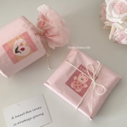 樱花粉色雪梨纸礼物包装纸，diy纸拍照打底褶皱纸花艺装饰纸