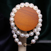 收藏级10-11mm正圆无暇天然淡水珍珠纯珠项链女感送妈妈礼物女颈