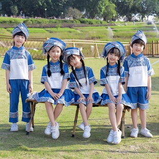 儿童三月三壮族少数民族男女童，幼儿园班服小学生校服演出表演服装