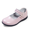 女童春鞋2023春秋韩版女童单鞋甜美粉红色白色软底皮鞋公主鞋