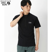 日本mountainhardwear山浩吸汗速干短袖t恤男士，半拉链登山服