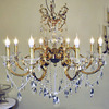 法式全铜水晶吊灯客厅餐厅卧室书房温馨浪漫欧式轻奢复古蜡烛灯具